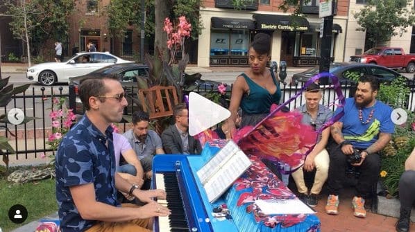 Public piano in Boston, Massachusetts, United States