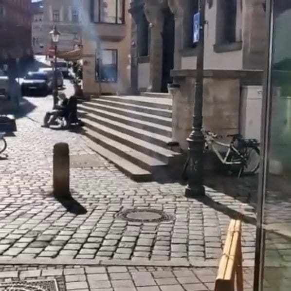 Public piano in Augsburg, Bavaria, Germany