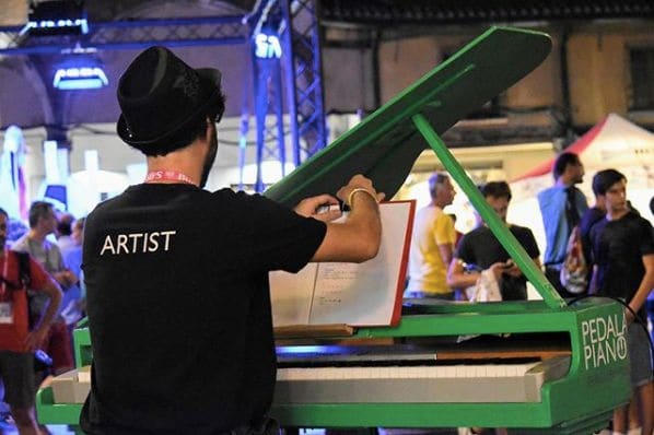 Public piano in Ferrara, Emilia-Romagna, Italy