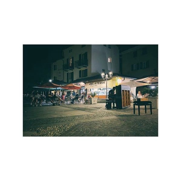 Public piano in Griante, Lombardy, Italy