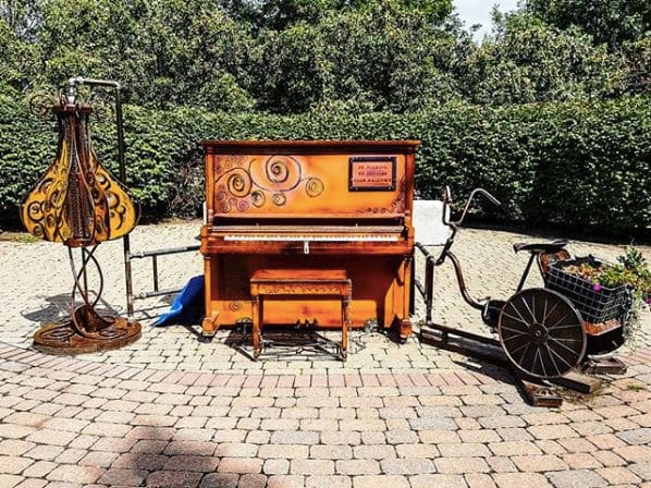 Public piano in Saint-Jean-sur-Richelieu, Quebec, Canada