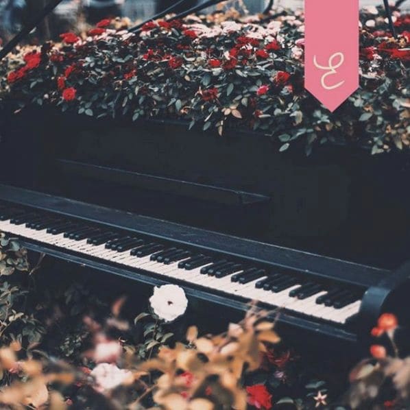 Public piano in Augsburg, Bavaria, Germany