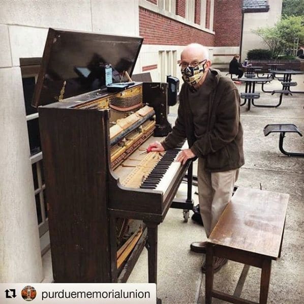 Public piano in Tippecanoe County, Indiana, United States