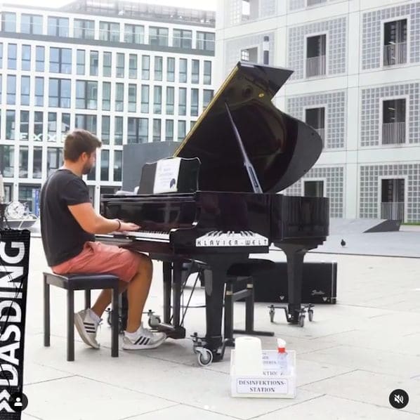 Public piano in Stuttgart, Baden-Württemberg, Germany