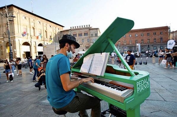 Public piano in Parma, Emilia-Romagna, Italy