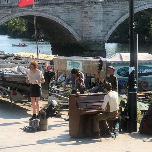 Public piano in London, England, United Kingdom