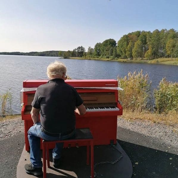 Public piano in Värmland County, Sweden