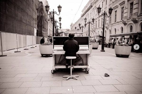 Public piano in Saint Petersburg, Saint Petersburg, Russia