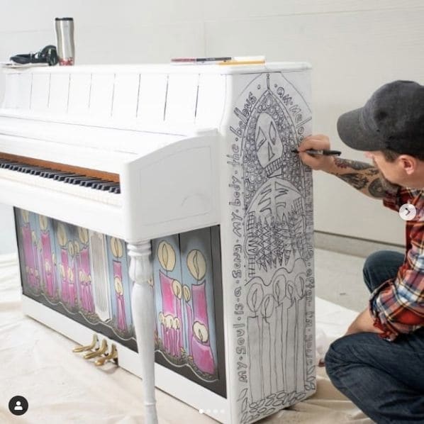 Public piano in Putnam County, Indiana, United States
