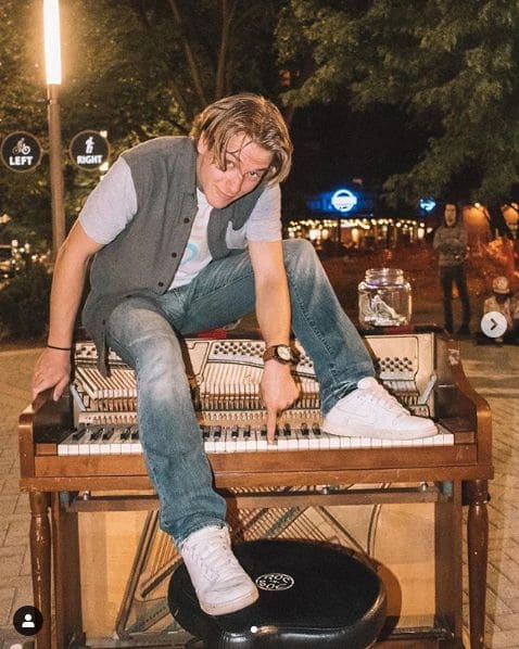 Public piano in Indianapolis, Indiana, United States