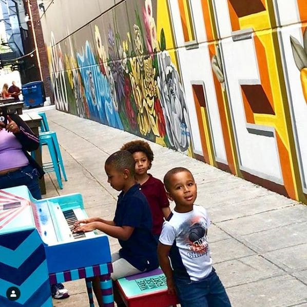 Public piano in Fort Wayne, Indiana, United States