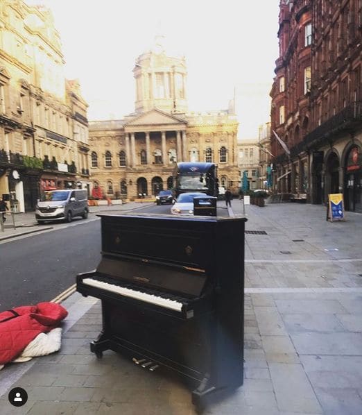 Public piano in Liverpool, England, United Kingdom