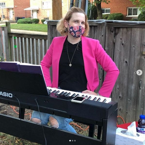 Public piano in Arlington, Virginia, United States