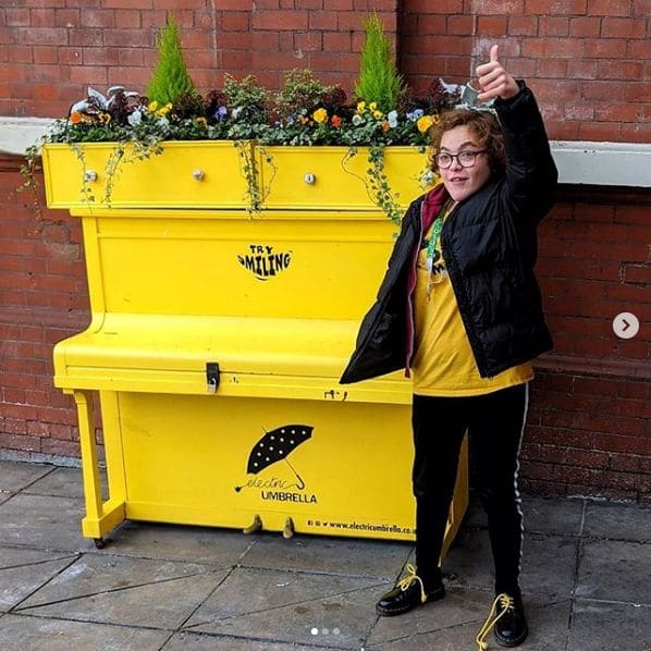 Public piano in Hertfordshire, England, United Kingdom