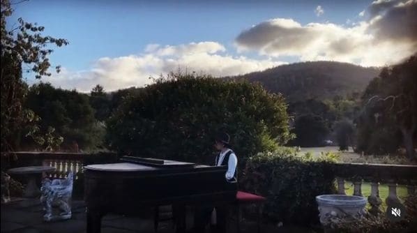 Public piano in San Mateo County, California, United States