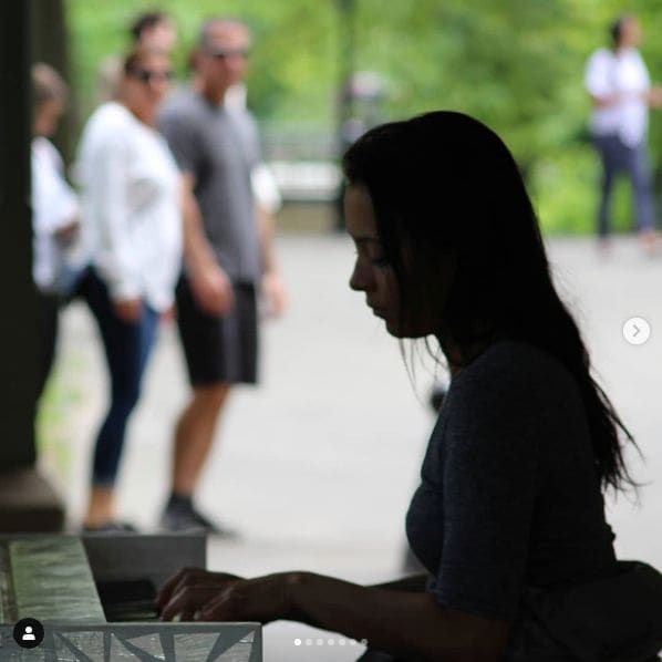 Public piano in London, England, United Kingdom