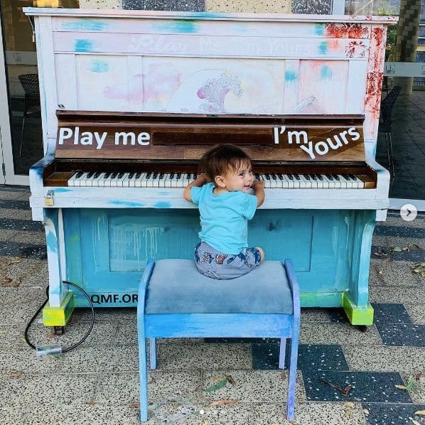 Public piano in Brisbane City, Queensland, Australia