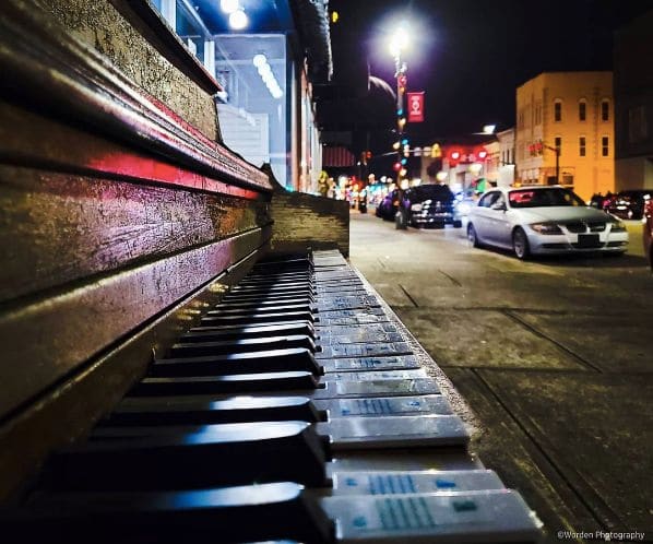 Public piano in Anniston, Alabama, United States