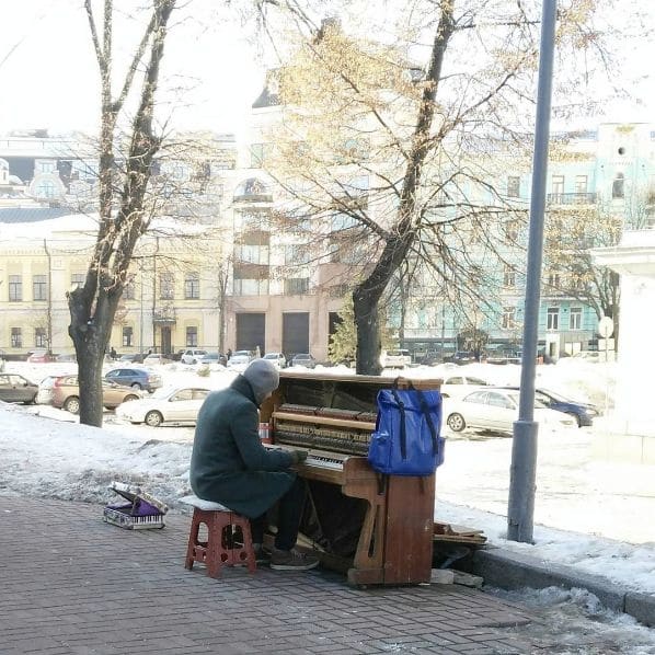 Public piano in Kyiv, Ukraine