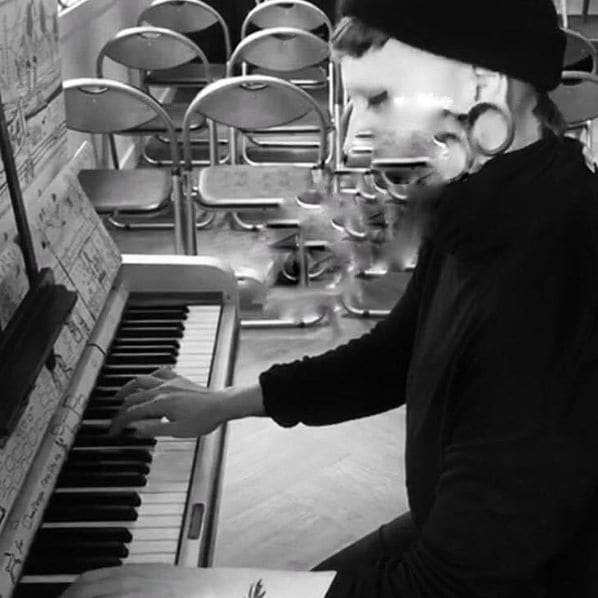Public piano in Glasgow, Scotland, United Kingdom