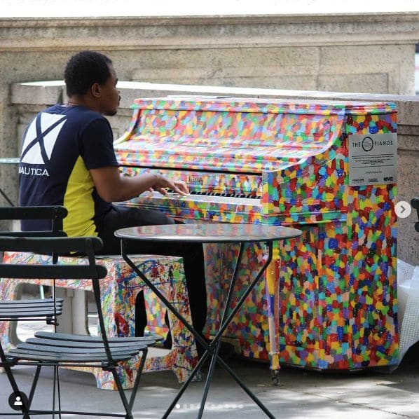 Public piano in London, England, United Kingdom