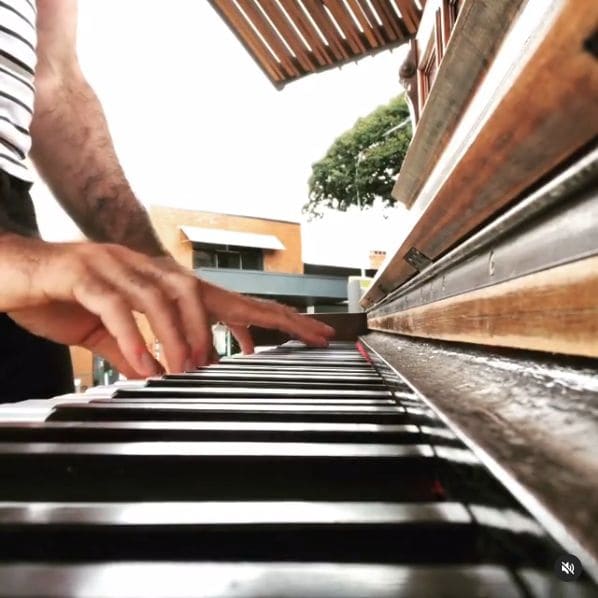 Public piano in Brisbane City, Queensland, Australia