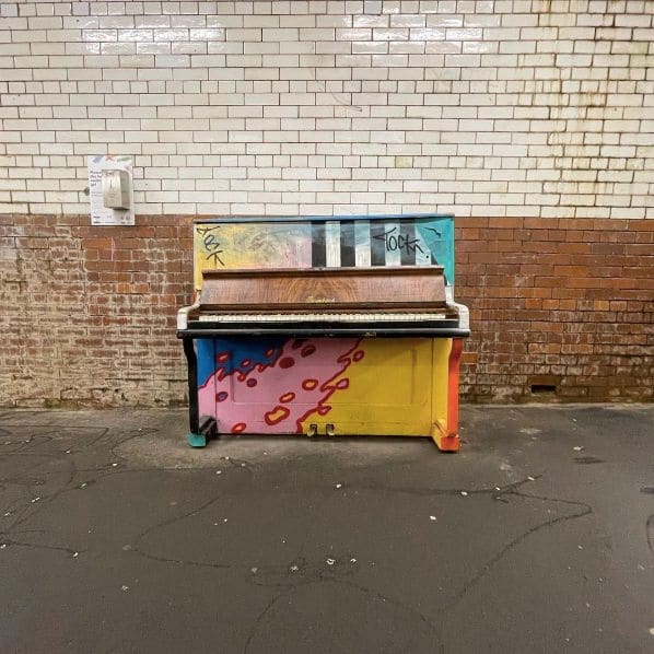 Public piano in London, England, United Kingdom