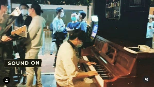 Public piano in Hong Kong Island, Hong Kong, China