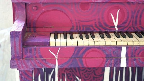 Public piano in Fort Collins, Colorado, United States