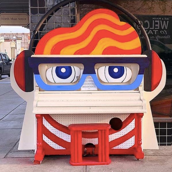 Public piano in Williamson County, Texas, United States