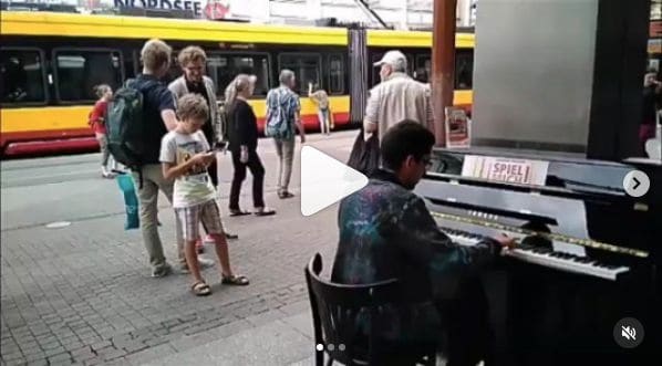 Public piano in Mumbai, Maharashtra, India