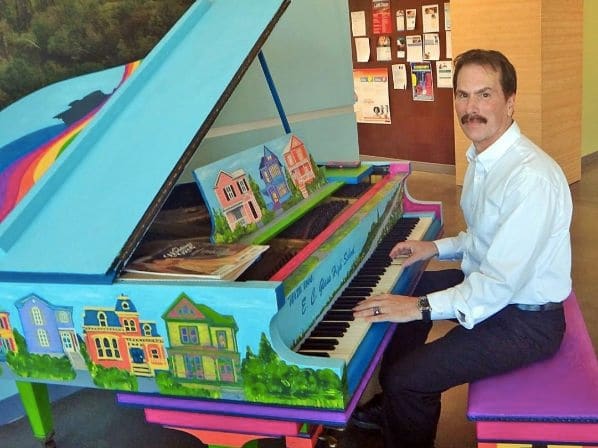 Public piano in Lynchburg, Virginia, United States