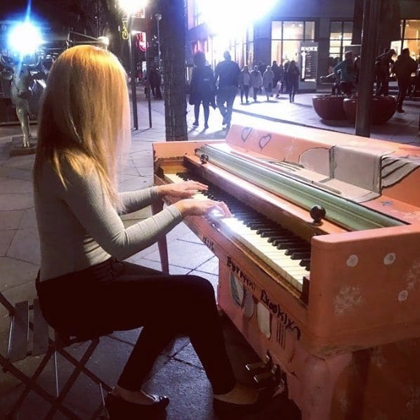 Public piano in Denver, Colorado, United States