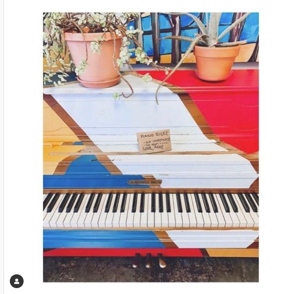 Public piano in Ann Arbor, Michigan, United States