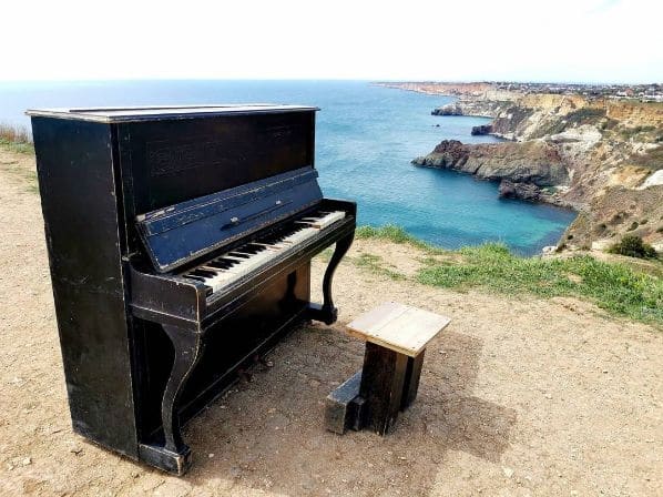 Public piano in Фиолент, Sevastopol, Russia