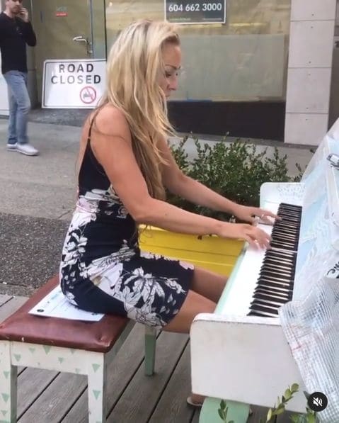 Public piano in Vancouver, British Columbia, Canada