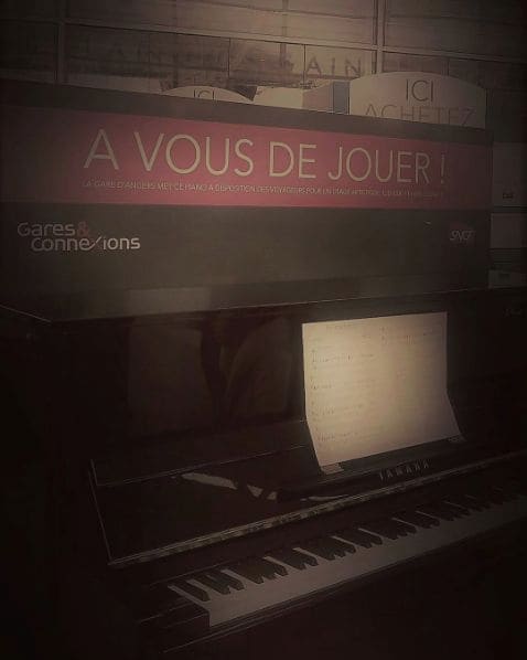 Public piano in Angers, Pays de la Loire, France