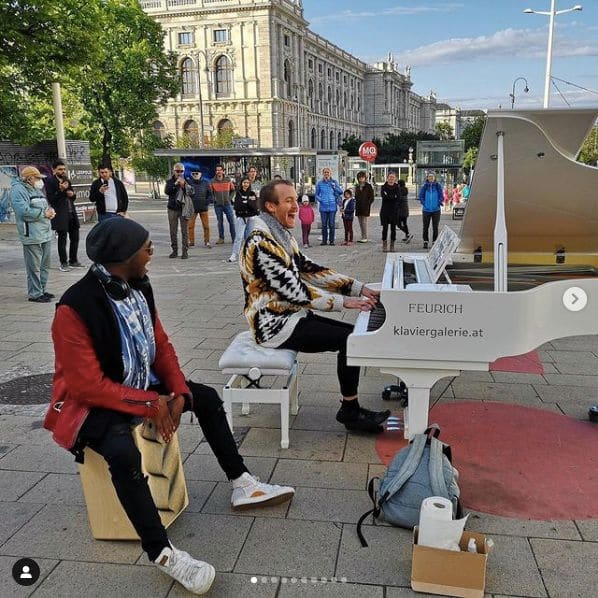 Photo of Platz Der Menschenrechte Wien at Marcus Omofuma Stone, Platz der Menschenrechte, KG Neubau, Neubau, Vienna, 1070, Austria. Wien😍🎶 Es ist so schön wieder zur࿌k auf den…