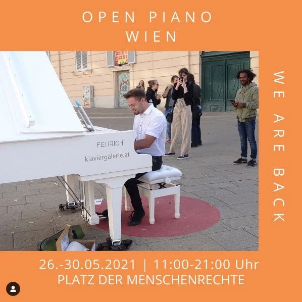 Photo of Platz Der Menschenrechte Wien at Marcus Omofuma Stone, Platz der Menschenrechte, KG Neubau, Neubau, Vienna, 1070, Austria. Wien📣 📣 Open Piano is back! 😍Nach langer…
