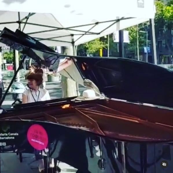 Public piano in Barcelona, Catalonia, Spain