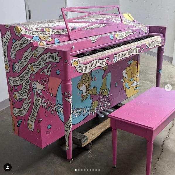 Public piano in Des Moines, Iowa, United States