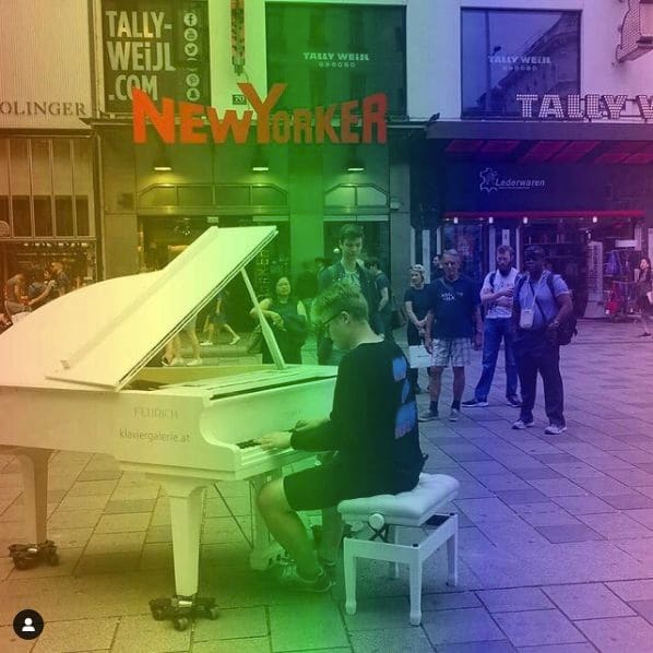 Photo of Mariahilfer Strasse at 5, Hellgasse, KG Ottakring, Ottakring, Vienna, 1160, Austria. It's Pride Time!🌈\nGanz im Sinne der Pride spielen wir für Gleichberechtigung…