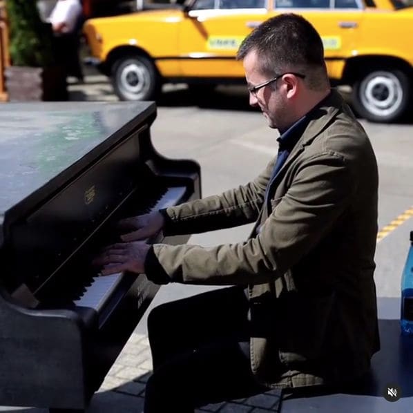 Public piano in Katowice, Silesian Voivodeship, Poland