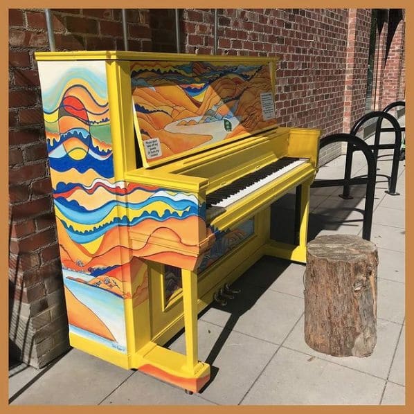 Public piano in Kelowna, British Columbia, Canada