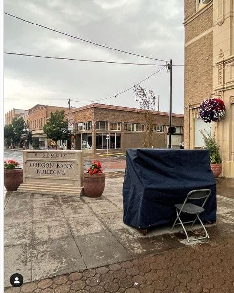 Photo of Klamath Falls, Oregon at EagleRidge High School, 677, South 7th Street, Klamath Falls, Klamath County, Oregon, 97601, United States. All of our pianos are covered and…