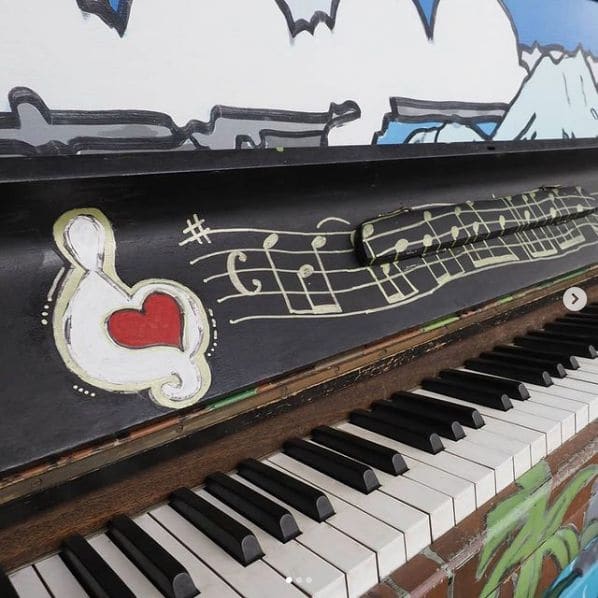 Public piano in South Taranaki District, New Zealand