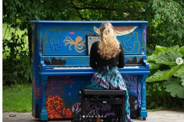 Public piano in Urban agglomeration of Montreal, Quebec, Canada