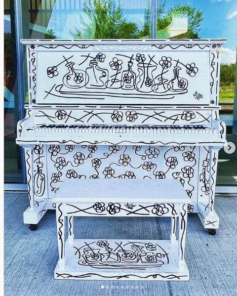 Public piano in L'Assomption (MRC), Quebec, Canada