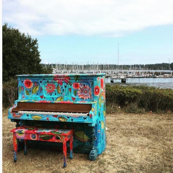 Public piano in Capital Regional District, British Columbia, Canada