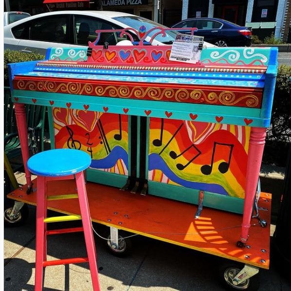 Public piano in Alameda County, California, United States